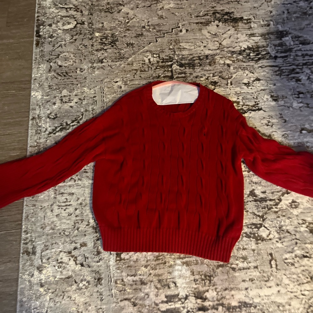Polo by Ralph Lauren Red Crew Neck Sweater